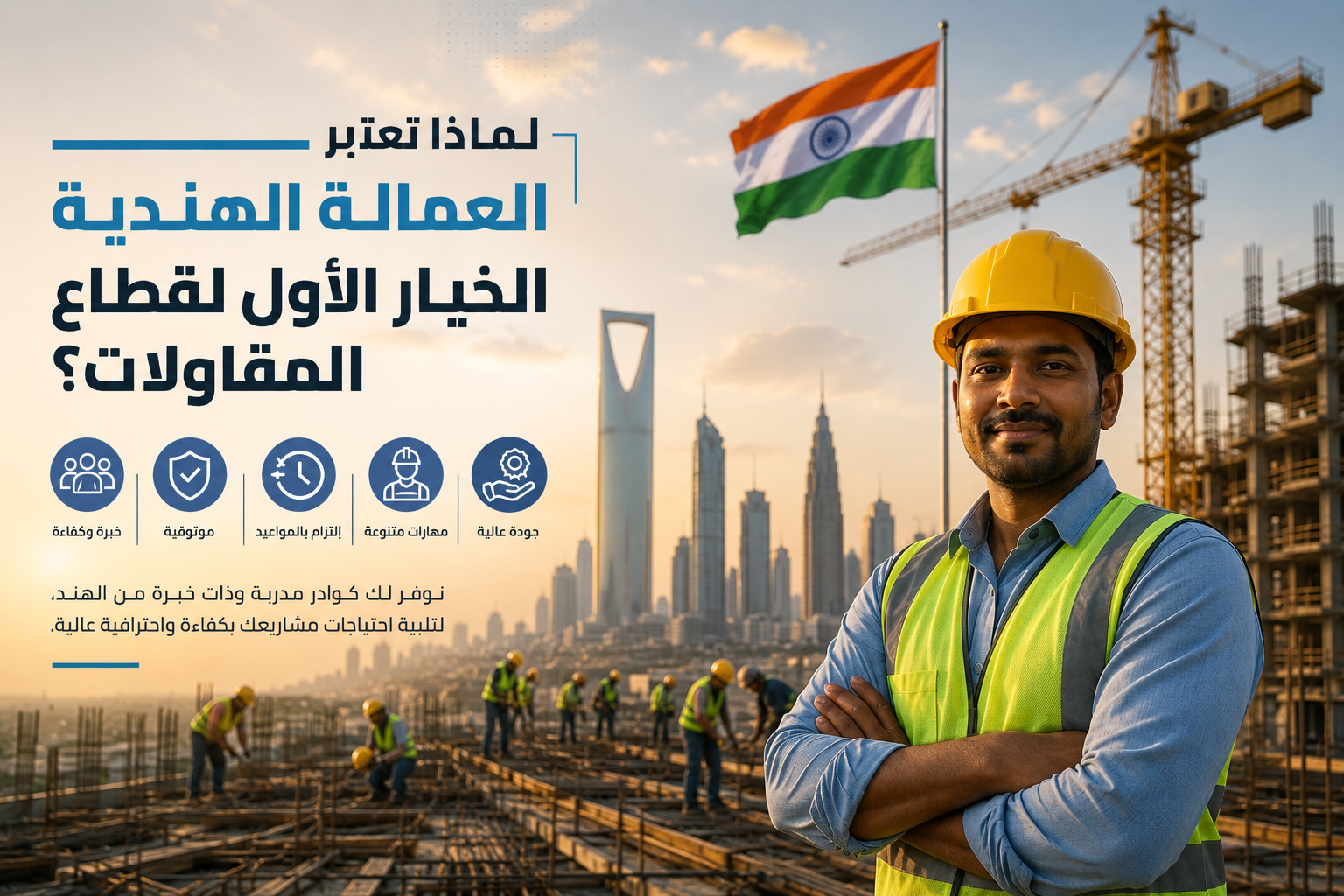 لماذا تعتبر العمالة الهندية الخيار الأول لقطاع المقاولات؟