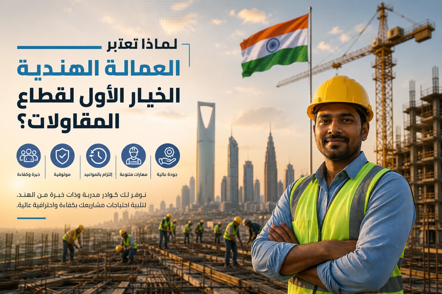 لماذا تعتبر العمالة الهندية الخيار الأول لقطاع المقاولات؟